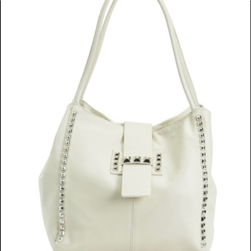 Roberta Rossi Leather Beige Shoulder Bag Purse NWT